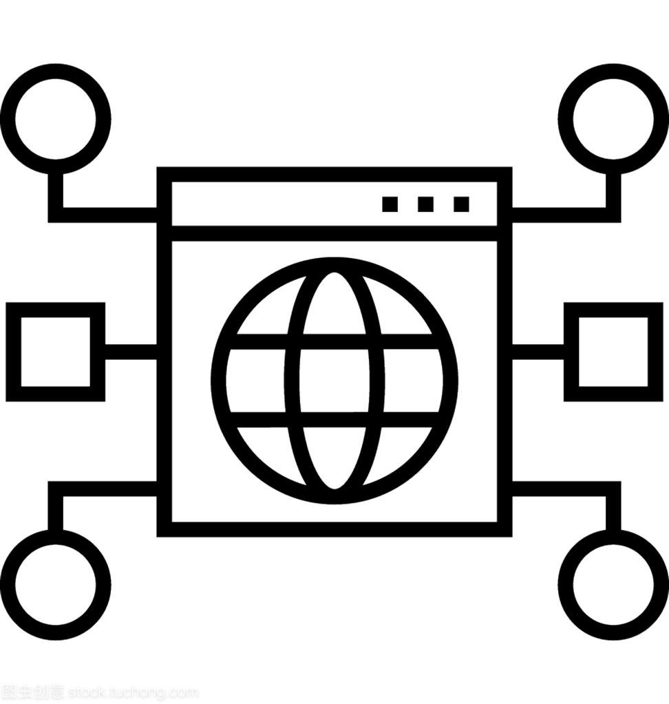 網絡線矢量圖標 數字世界的簡約美學與實用價值